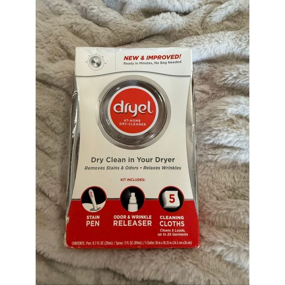 Dryel at Home Dry Cleaner Starter Kit with  Cleaning Cloths Fresh Scent - Picture 1 of 3